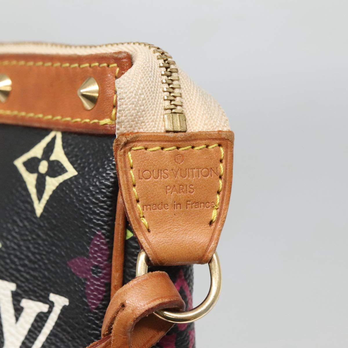 Louis Vuitton Pochette Accessoire, Black, Canvas, clutch