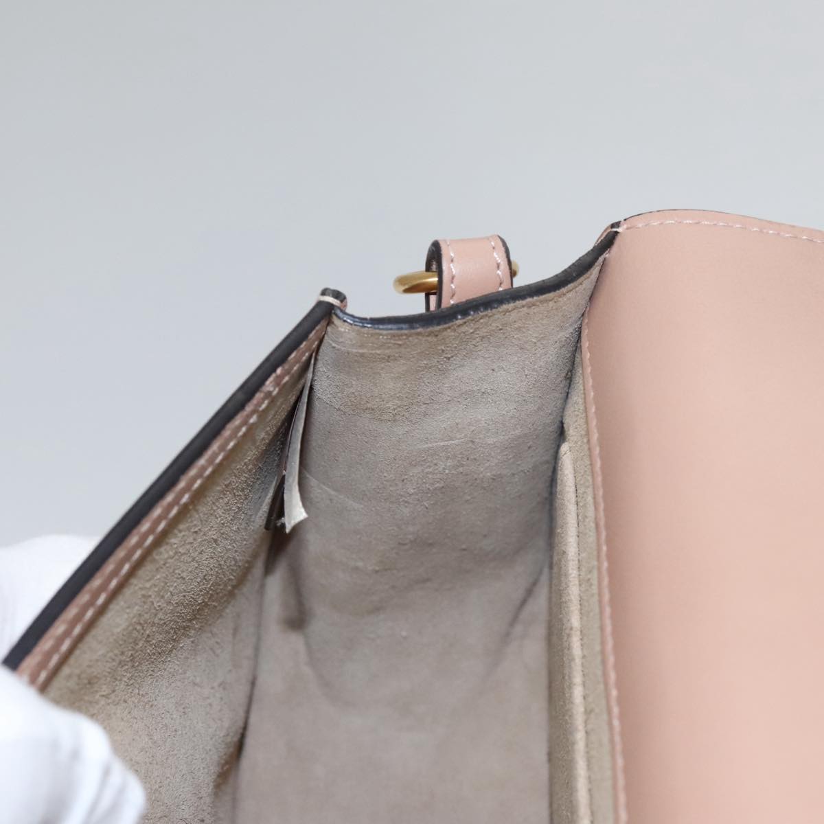 Chloé Nile, Beige, Leather, handbag