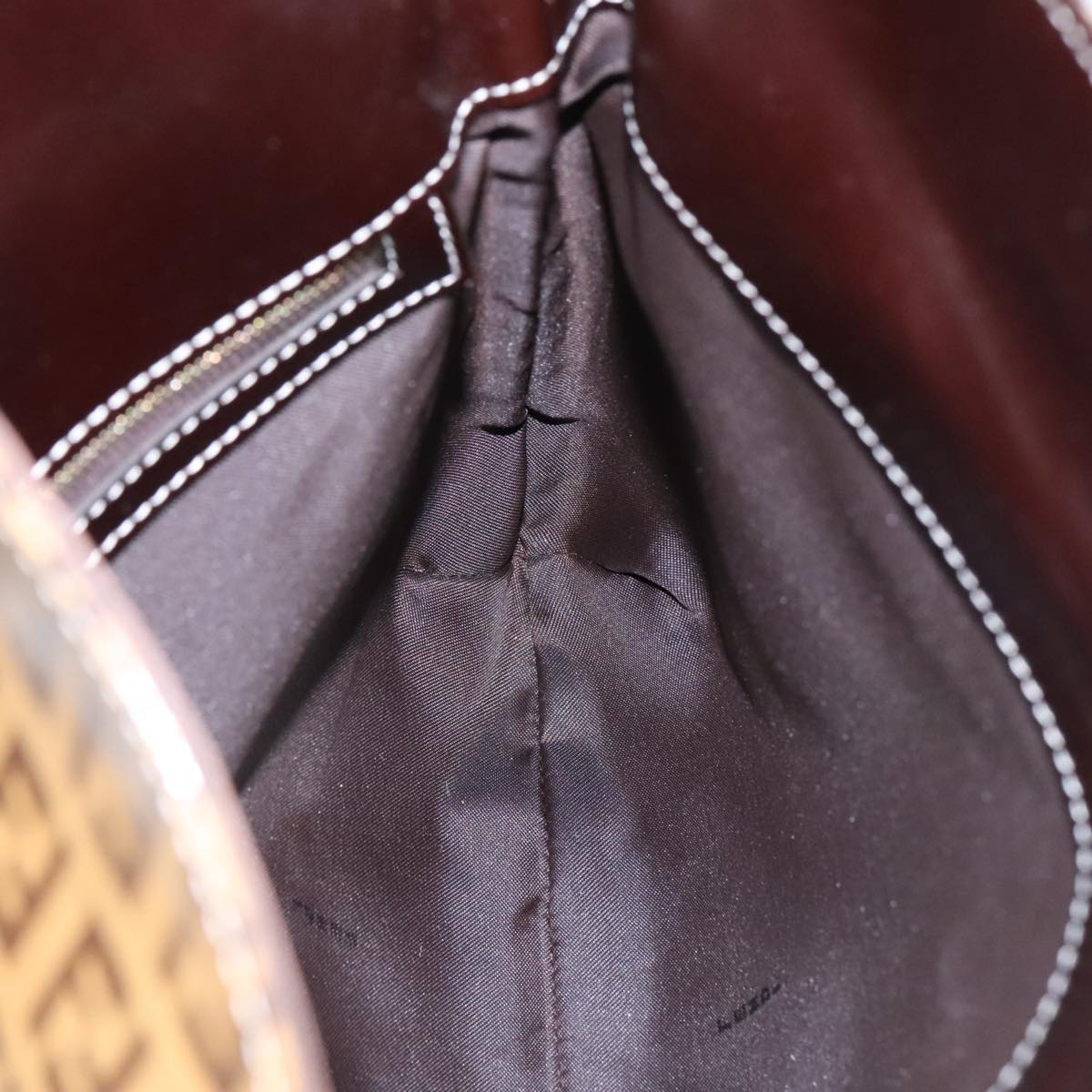 Fendi Baguette, Brown, Canvas, shoulder