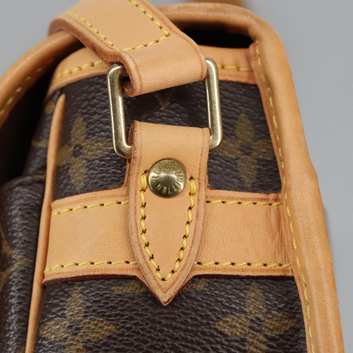 Louis Vuitton Sologne, Brown, Canvas, shoulder