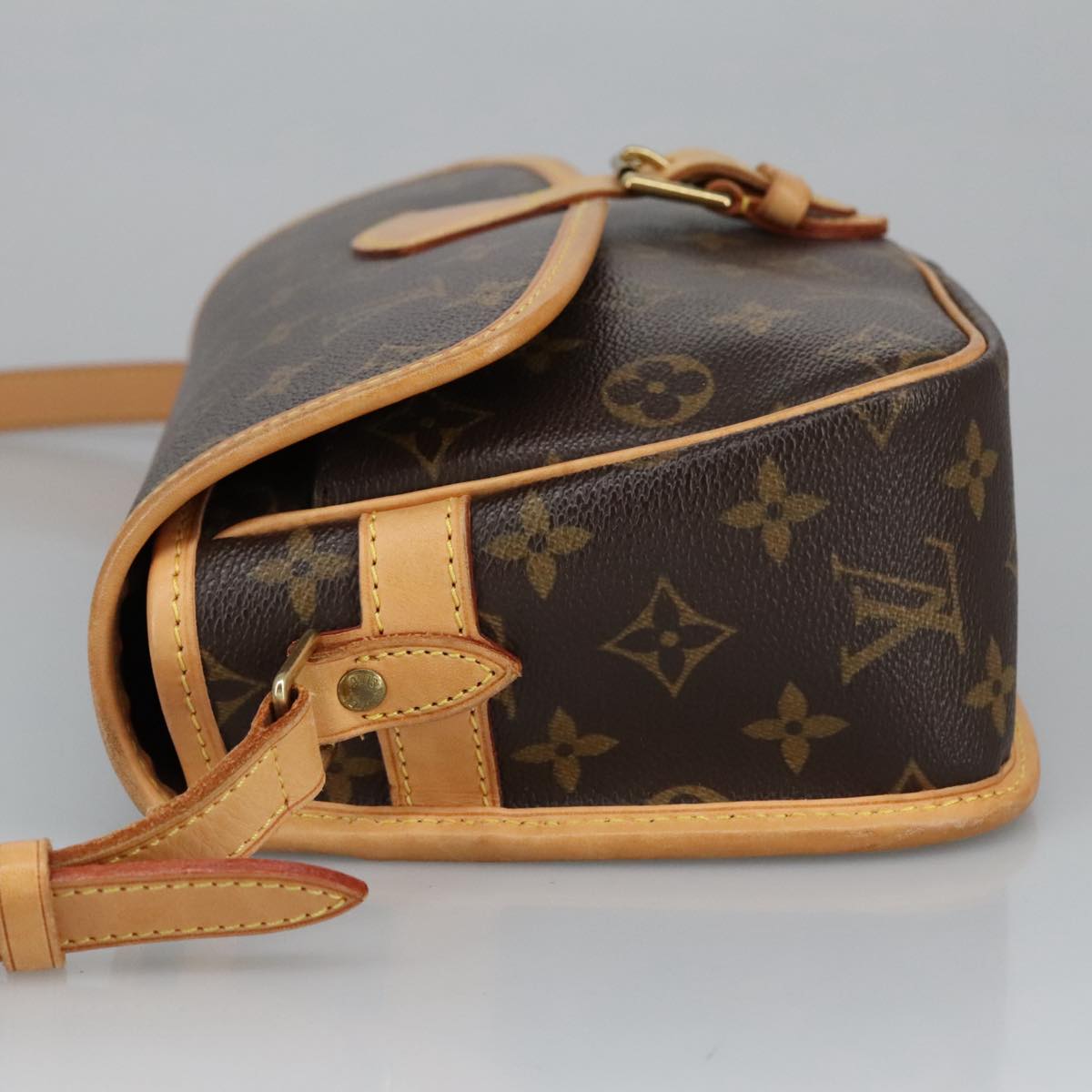Louis Vuitton Sologne, Brown, Canvas, shoulder