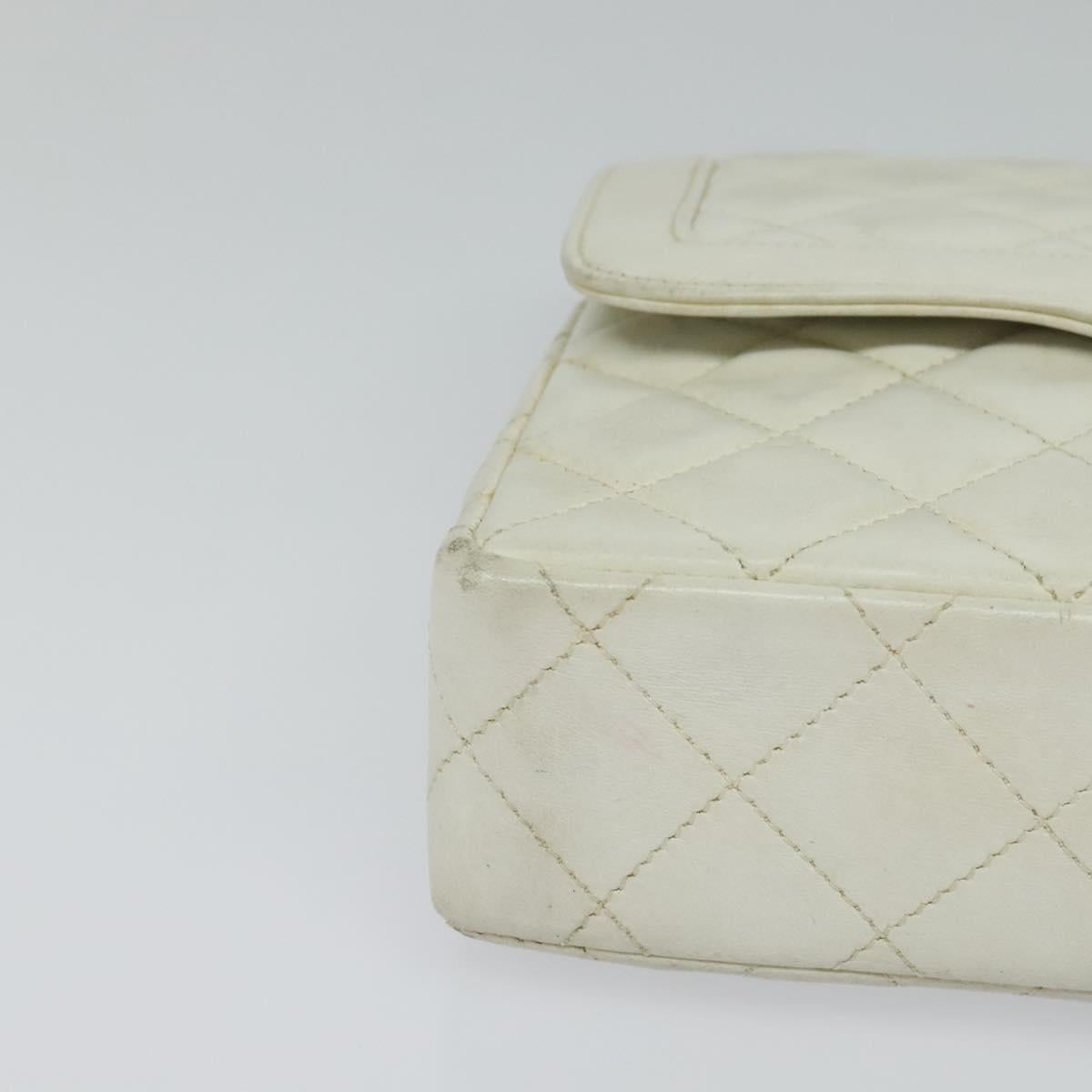 Chanel Double flap, White, Leather, handbag