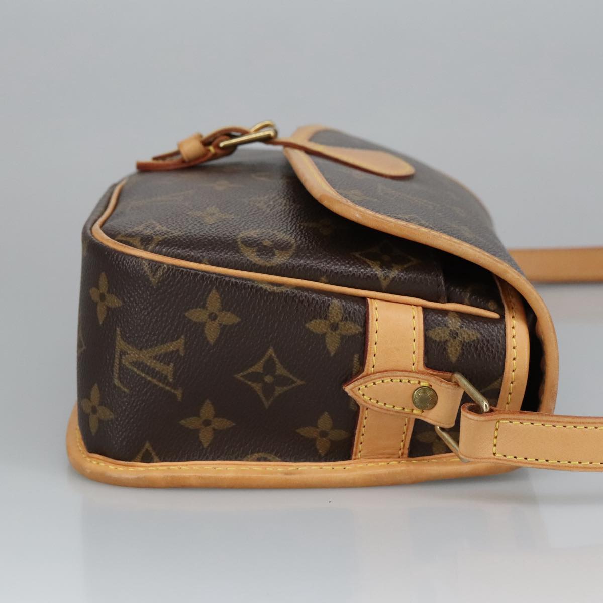Louis Vuitton Sologne, Brown, Canvas, shoulder