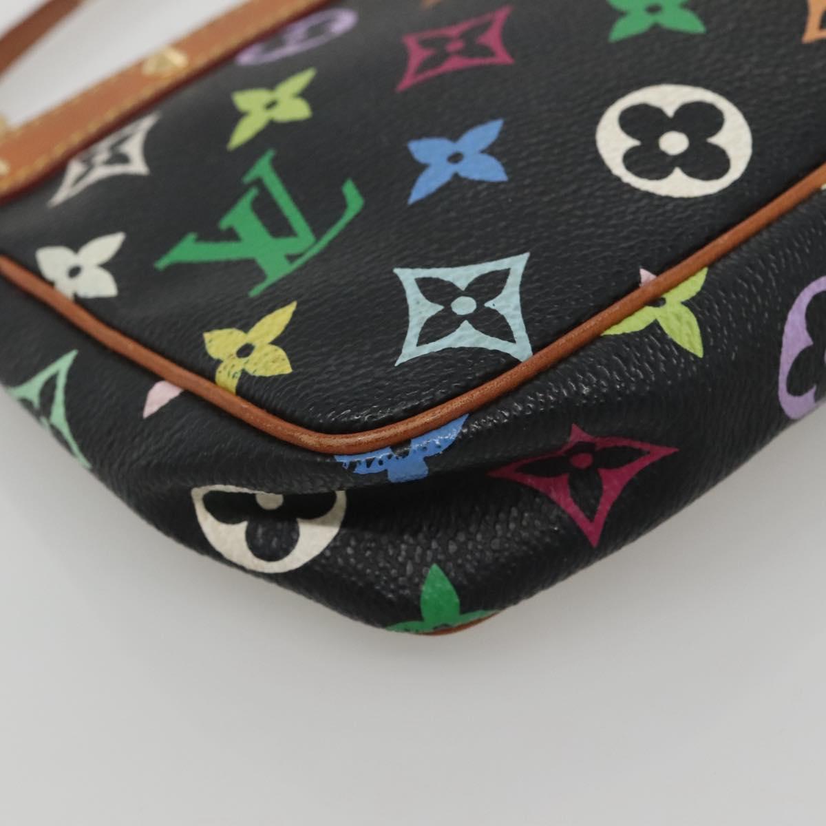 Louis Vuitton Pochette Accessoire, Black, Canvas, clutch