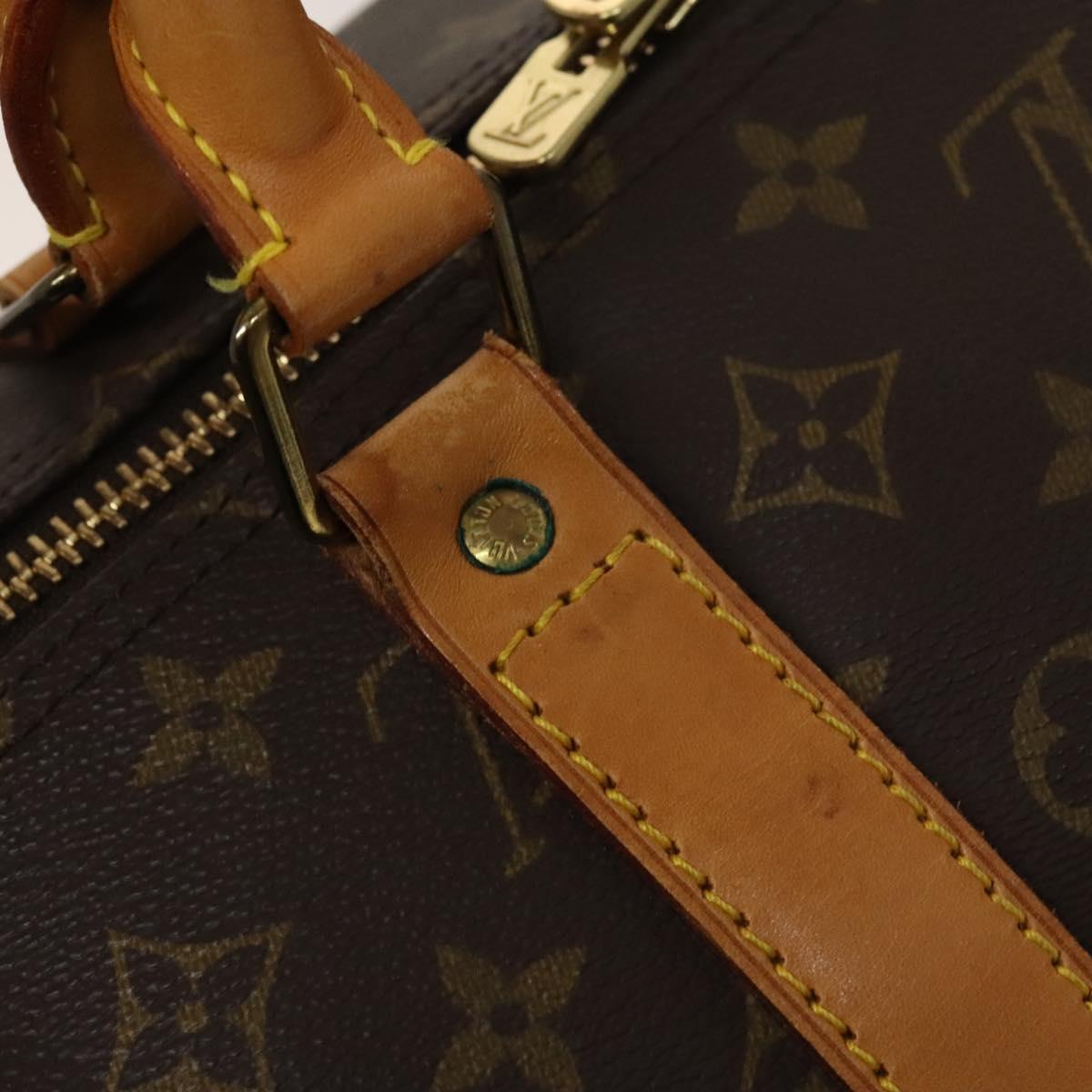 Louis Vuitton Keepall 55, Brown, Canvas, travel