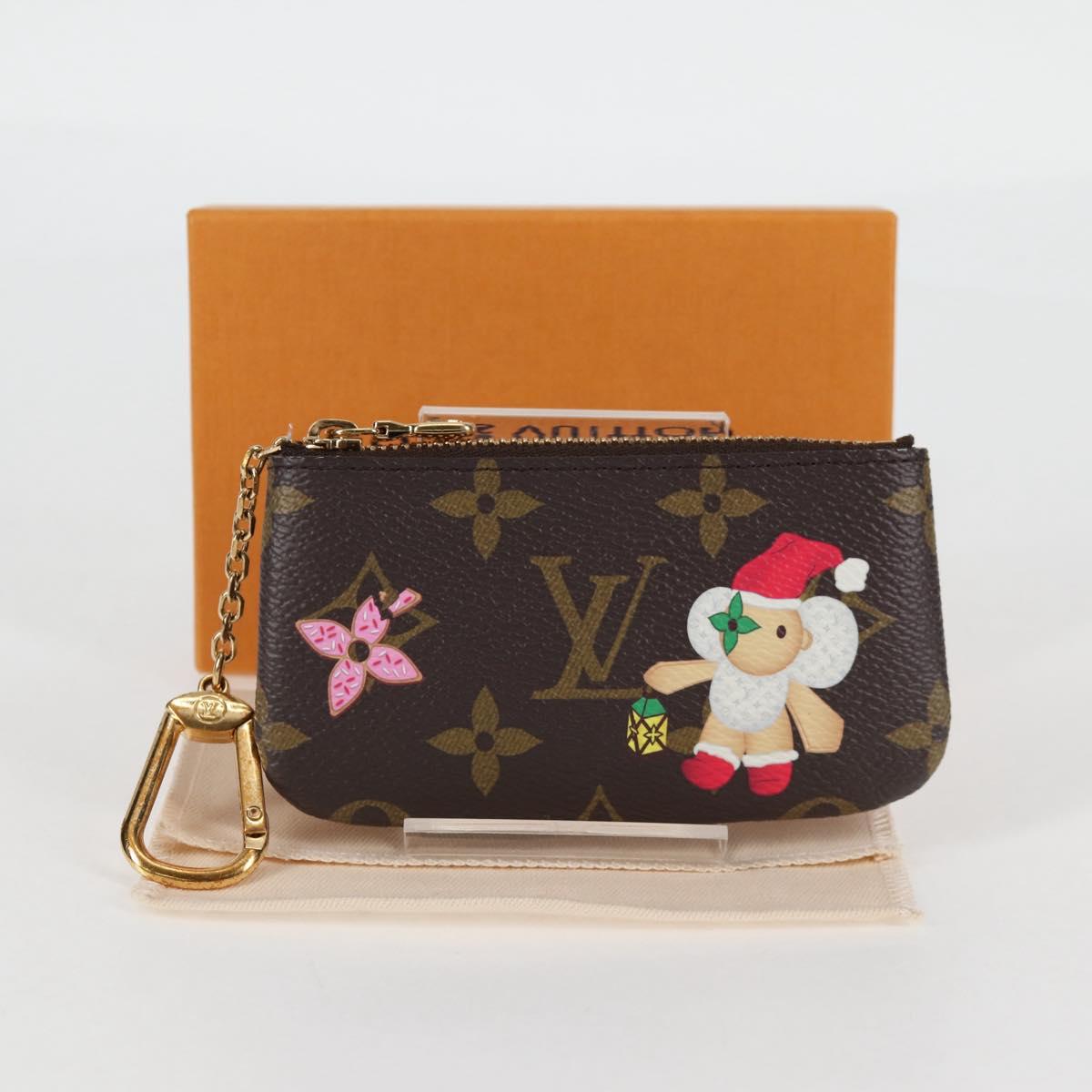 Louis Vuitton Pochette Clés, Brown, Canvas, wallet
