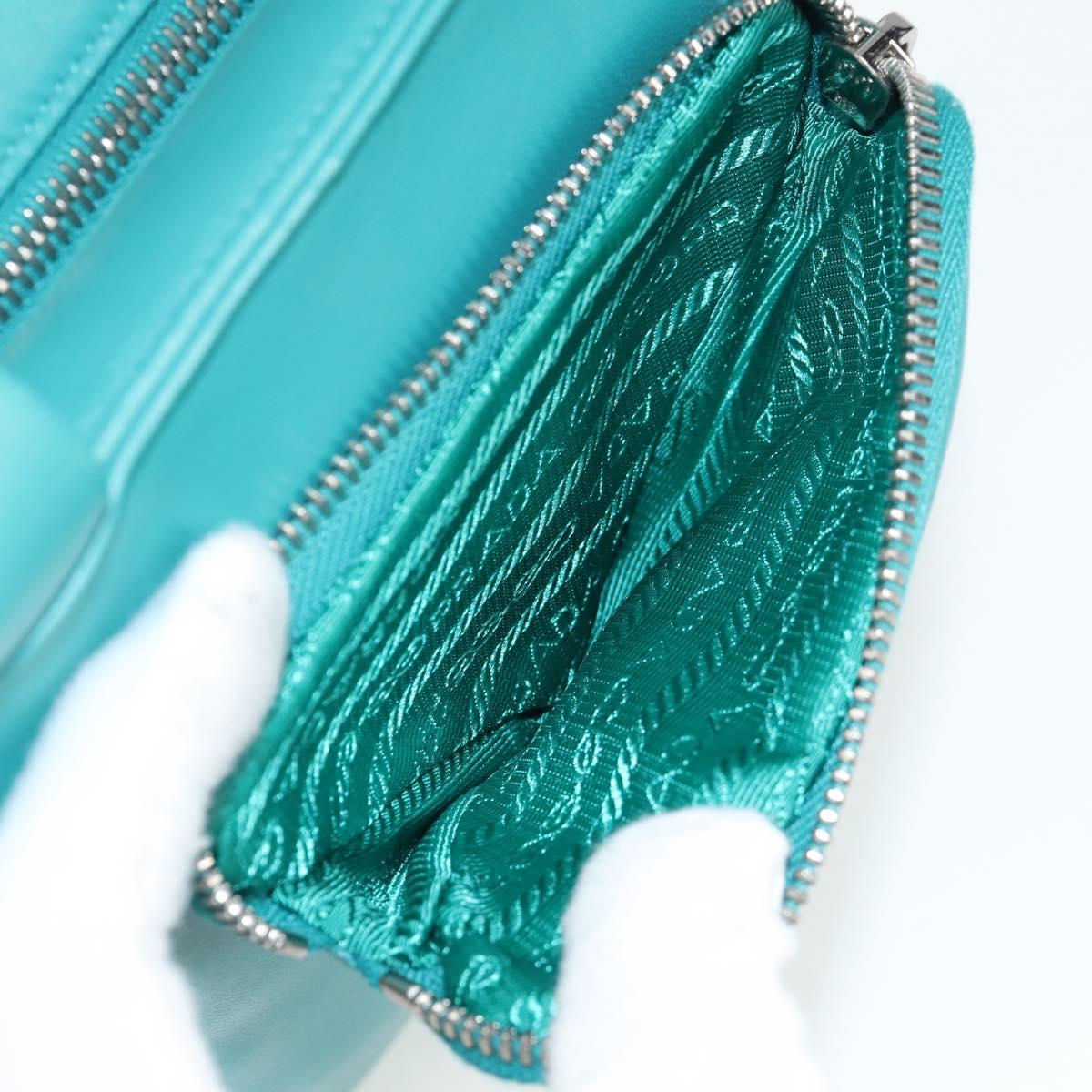 Prada Triangle Logo, Blue, Leather, handbag