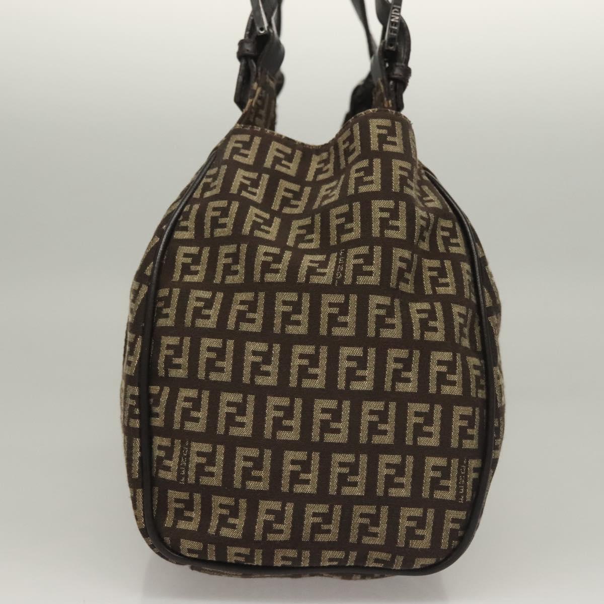 Fendi Zucchino, Brown, Canvas, shoulder