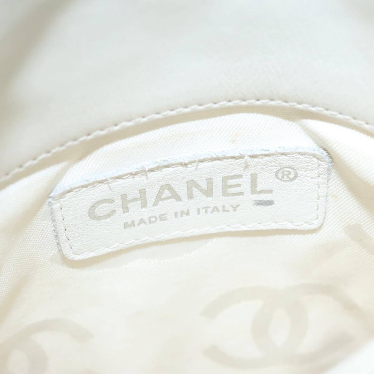 Chanel Cambon, White, Leather, shoulder