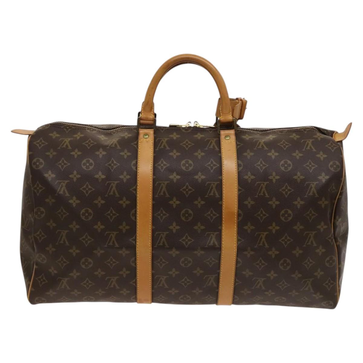 Louis Vuitton Keepall 50, Brown, Canvas, travel