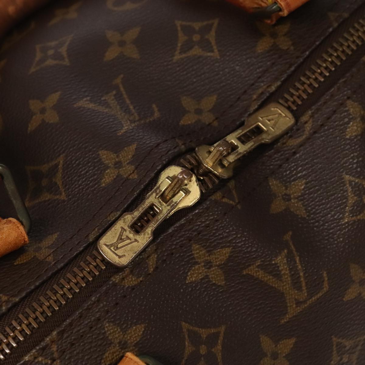 Louis Vuitton Keepall Bandoulière 60, Brown, Canvas, travel