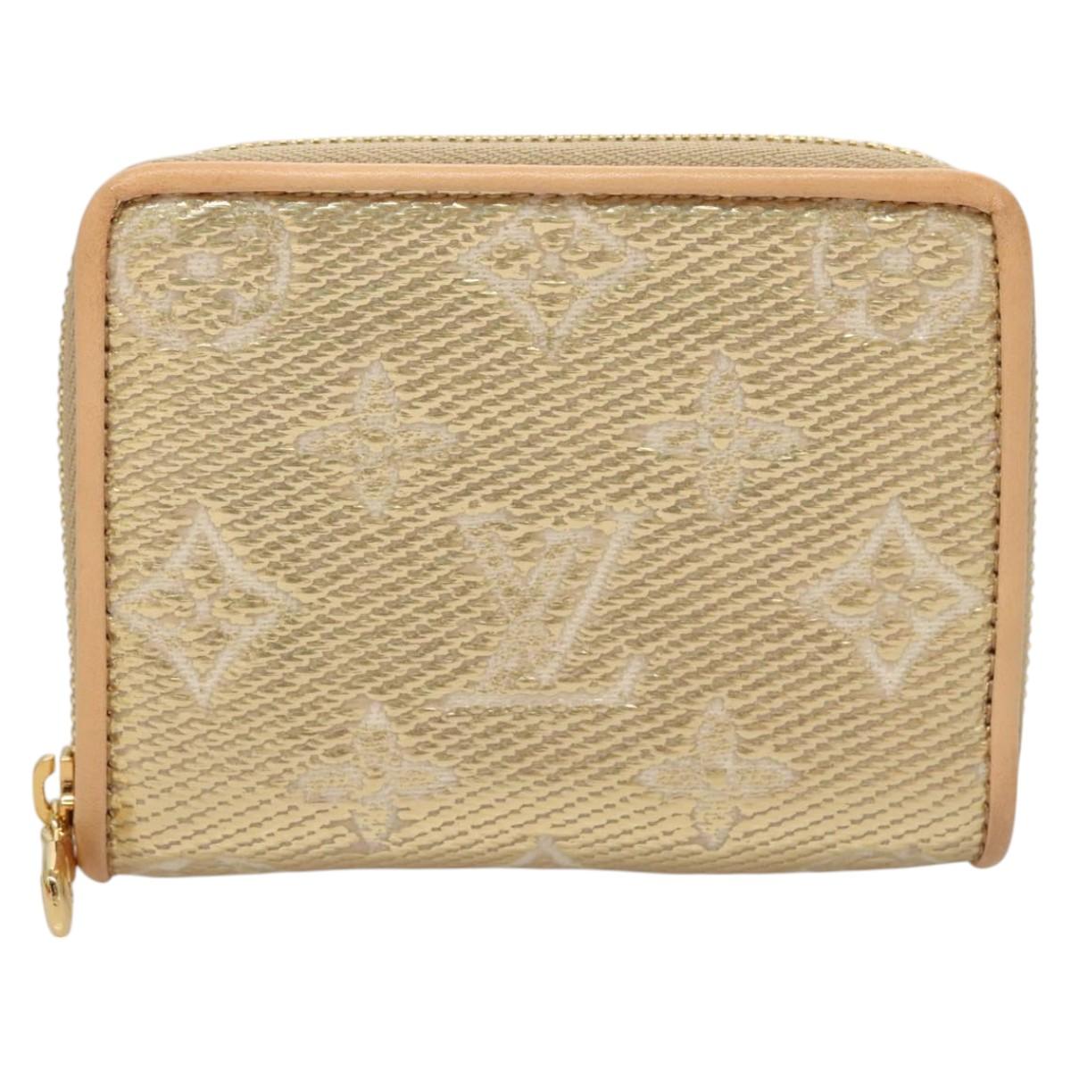 Louis Vuitton Zippy coin purse, Gold, Canvas, wallet