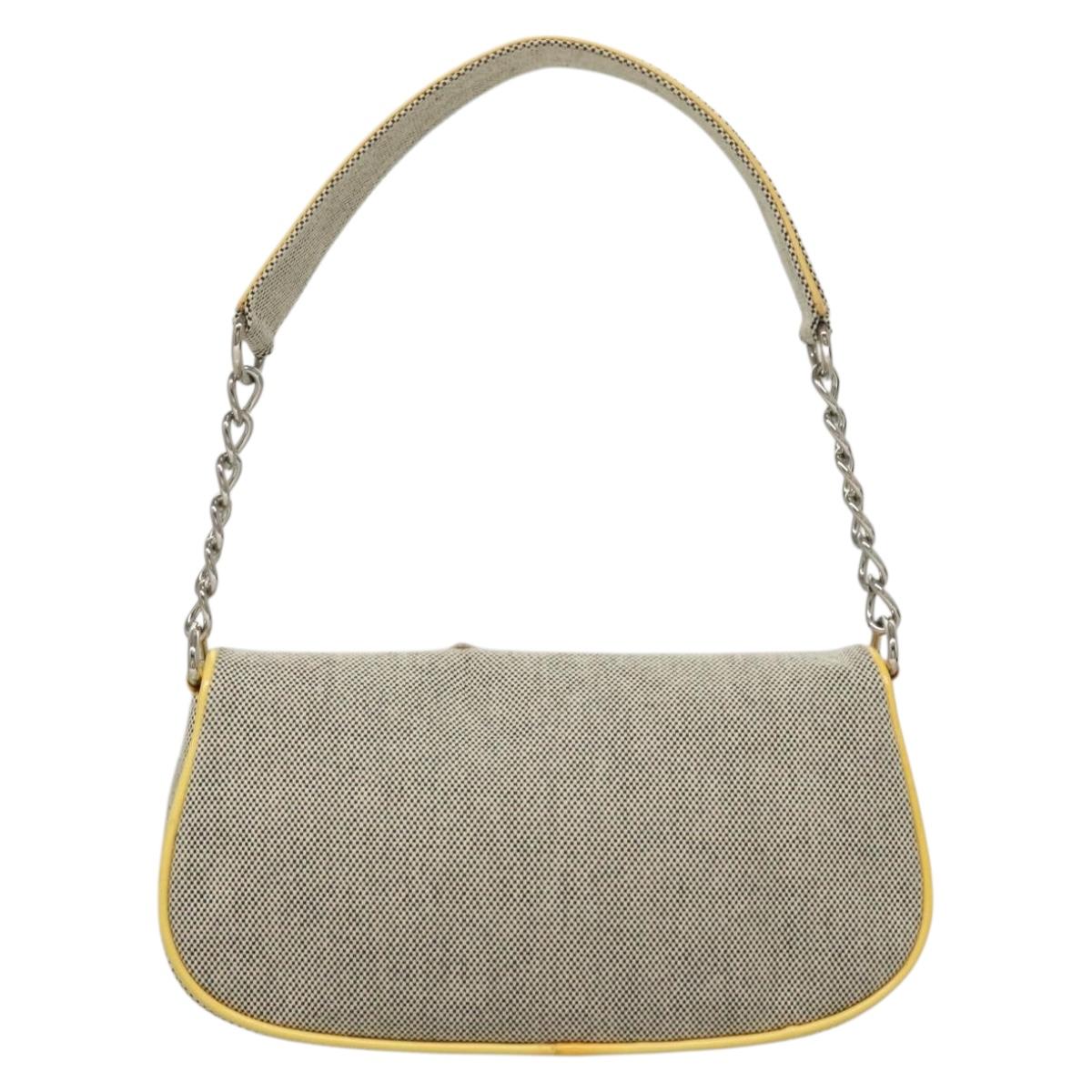 Chanel Camellia, Grey, Canvas, clutch
