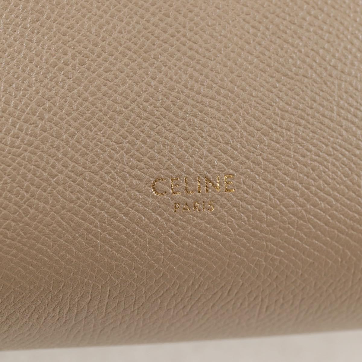 Céline Belt, Beige, Leather, handbag