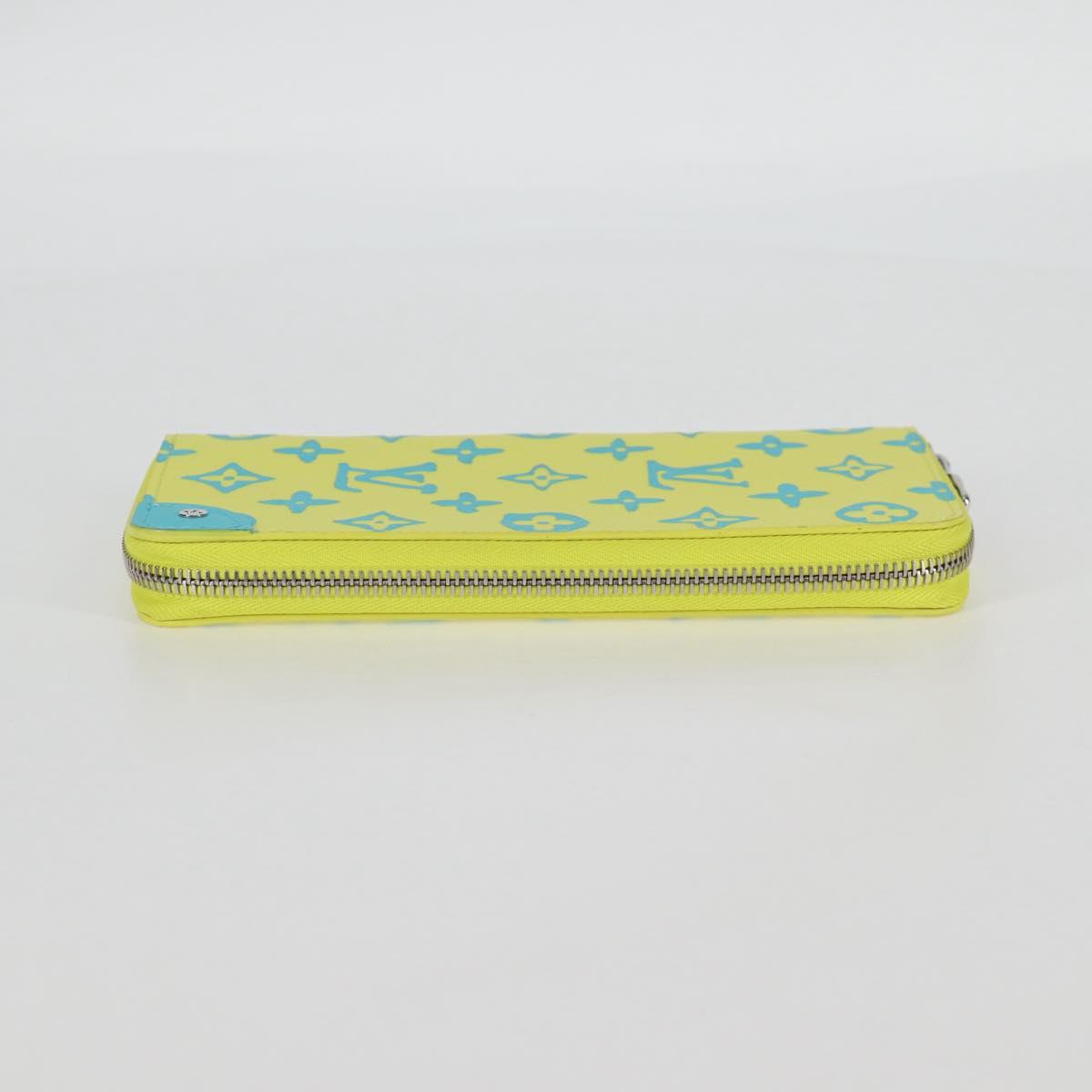 Louis Vuitton Zippy Wallet Vertical, Yellow, Canvas, wallet