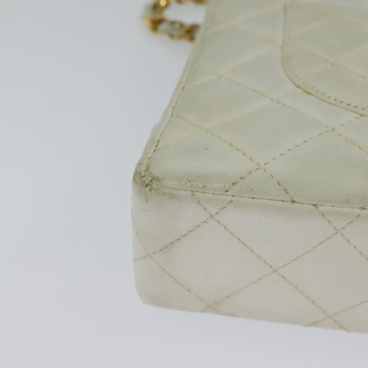 Chanel Double flap, White, Leather, handbag