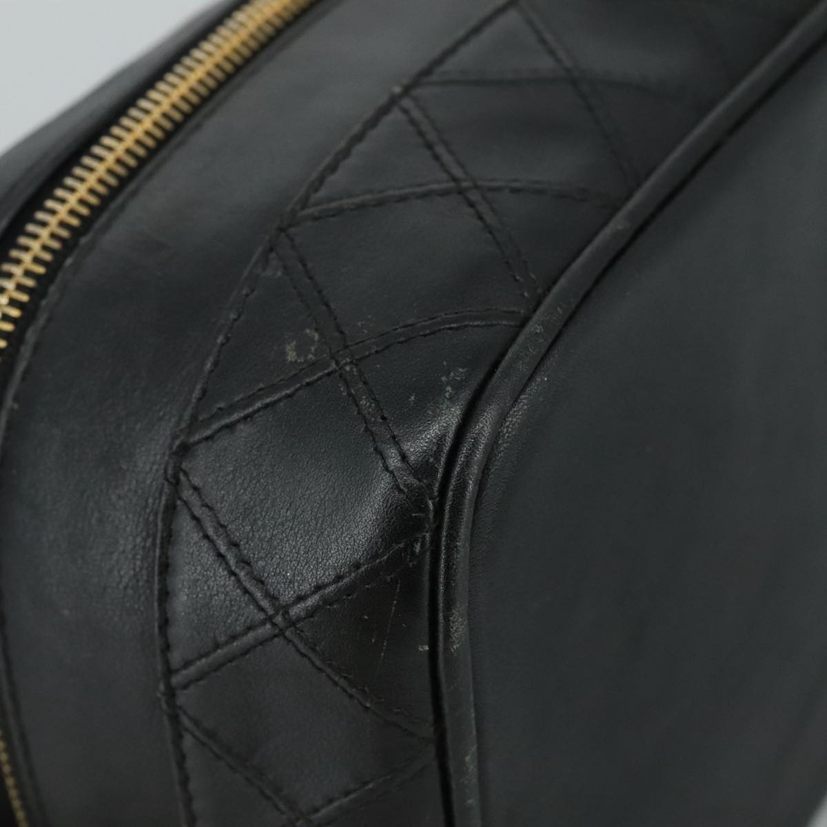 Chanel Vanity, Black, Leather, clutch