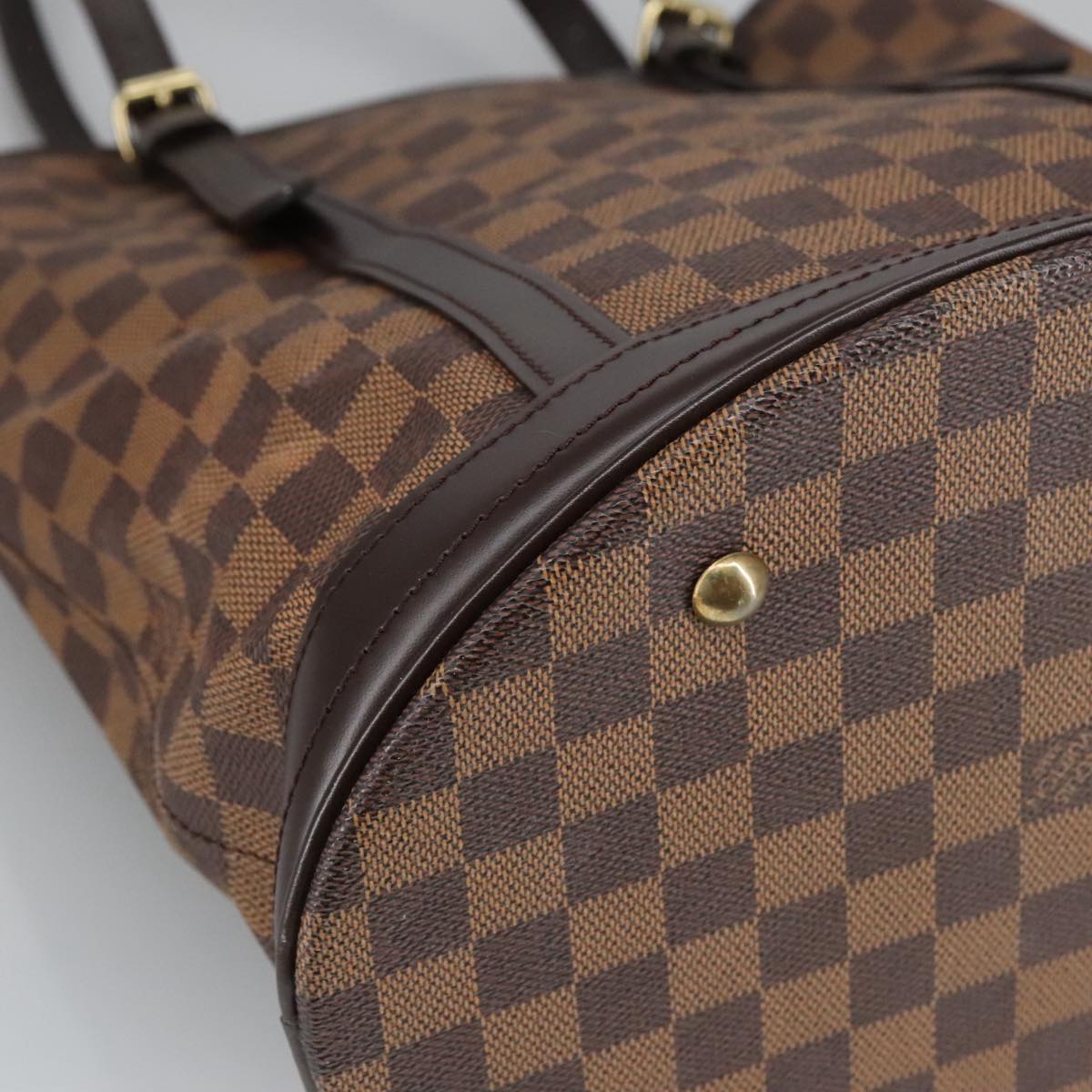Louis Vuitton Bucket GM, Brown, Canvas, shoulder