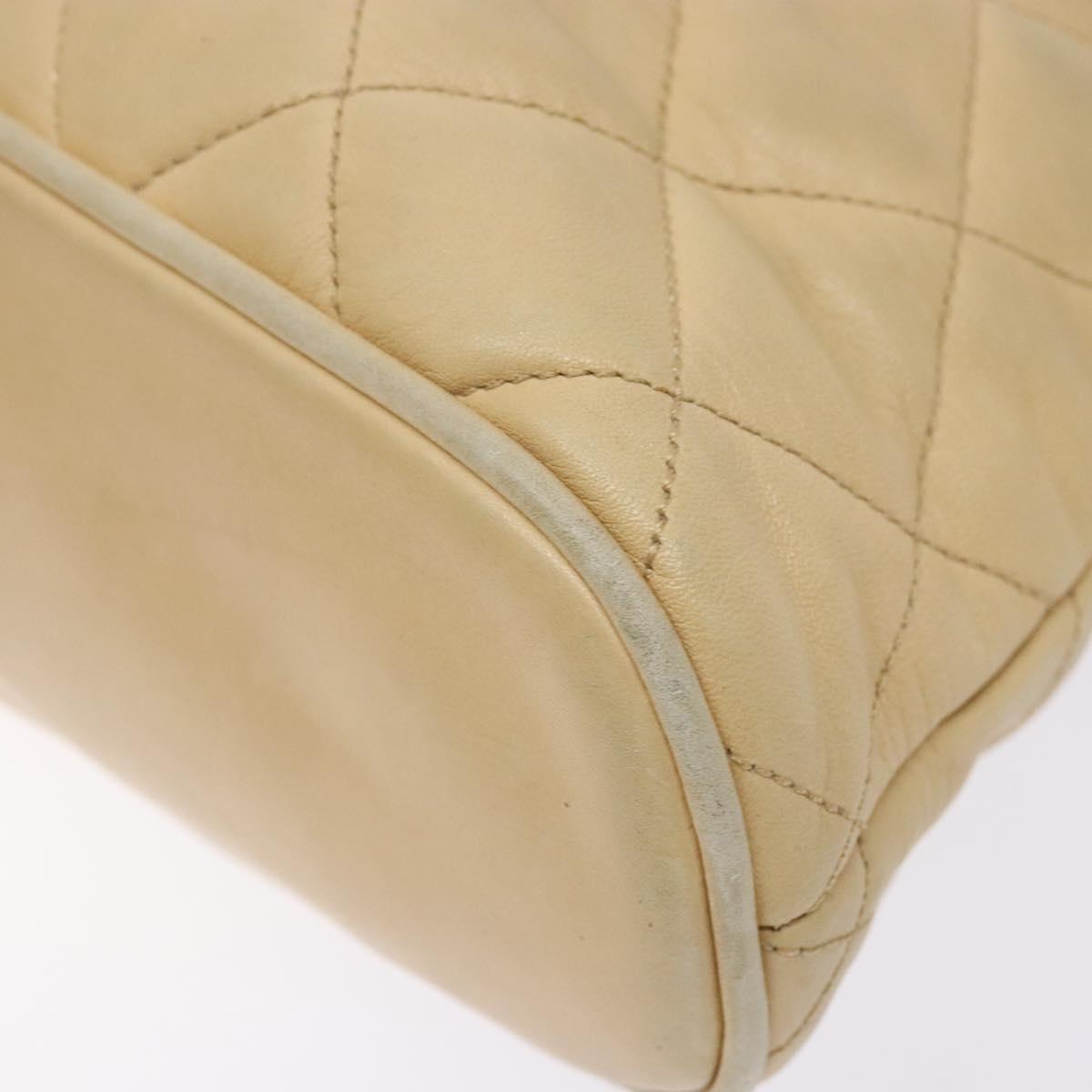 Chanel Quilted, Beige, Leather, shoulder