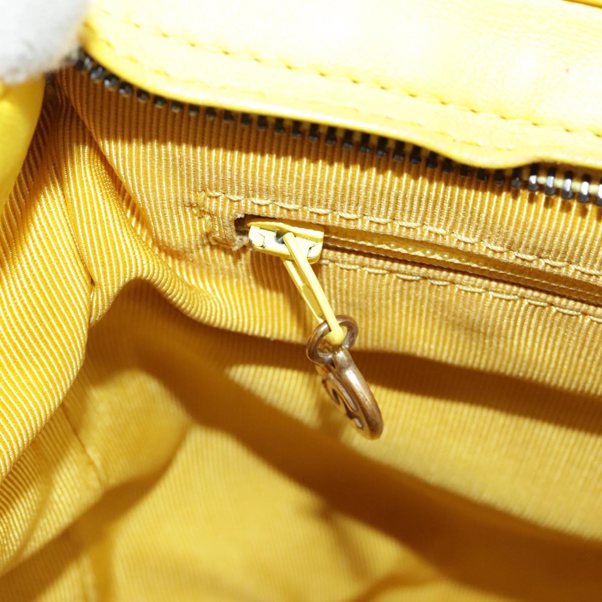 Chanel Cabas, Yellow, Leather, handbag