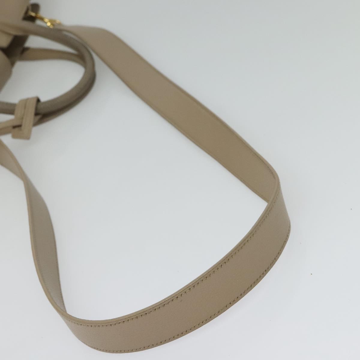 Yves Saint Laurent Downtown, Beige, Leather, handbag