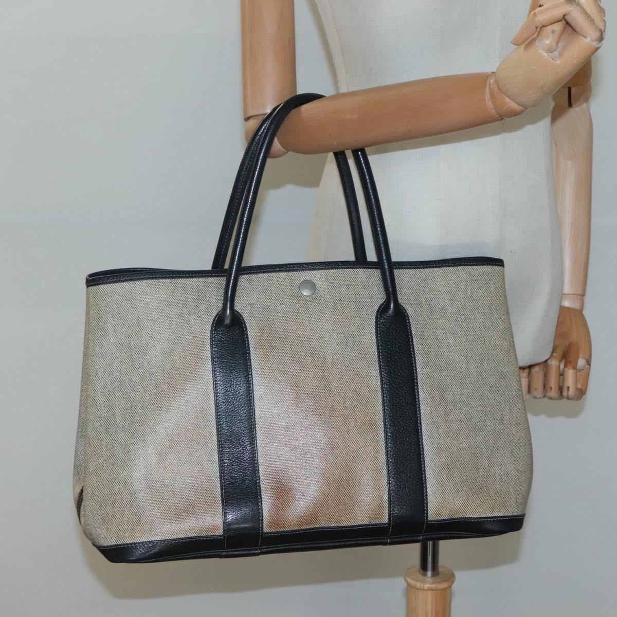Hermès Garden Party, Beige, Canvas, tote