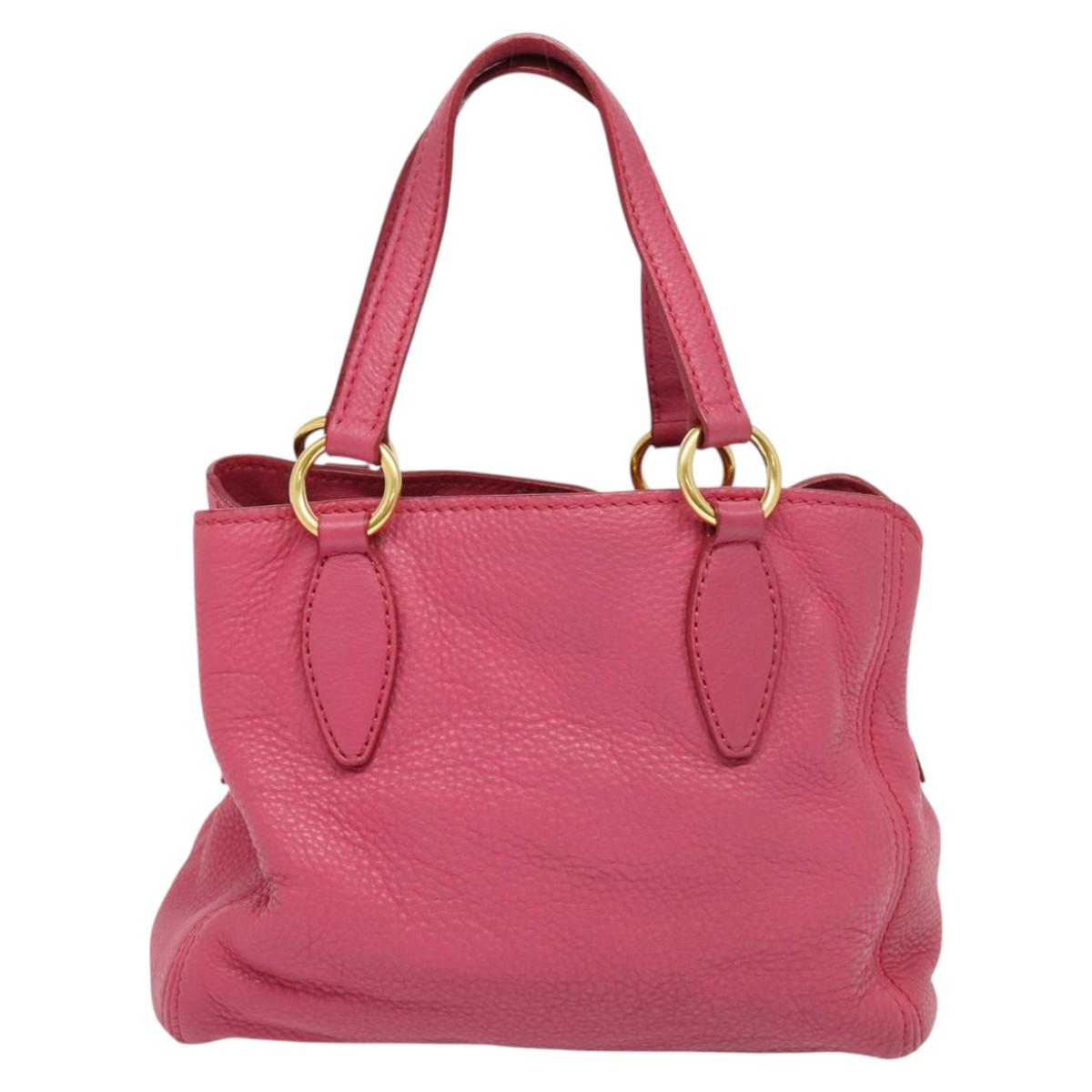 Miu Miu Vitello, Pink, Leather, handbag
