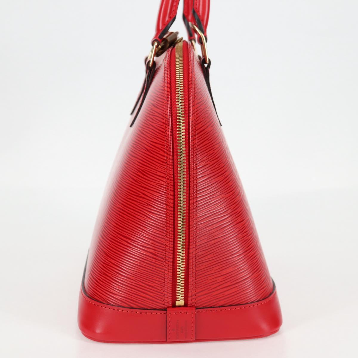 Louis Vuitton Alma, Red, Leather, handbag