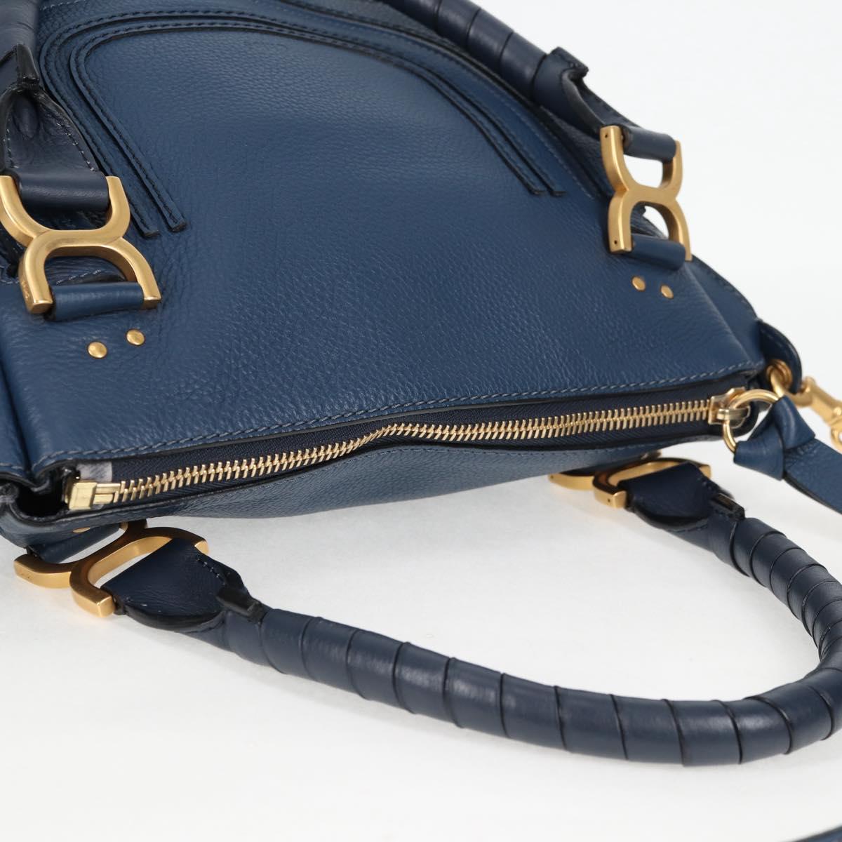 Chloé Marcie, Navy, Leather, handbag