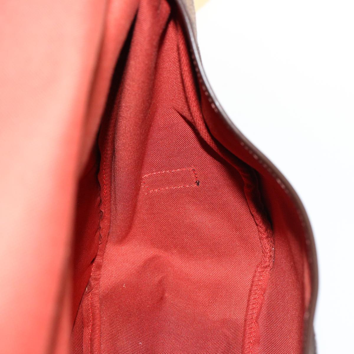 Louis Vuitton Saumur 35, Brown, Canvas, shoulder
