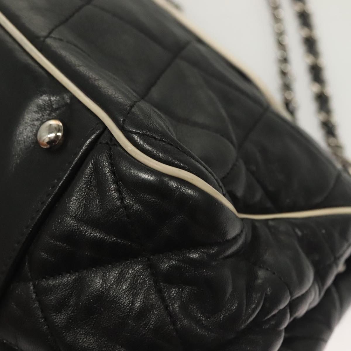 Chanel Mademoiselle, Black, Leather, shoulder