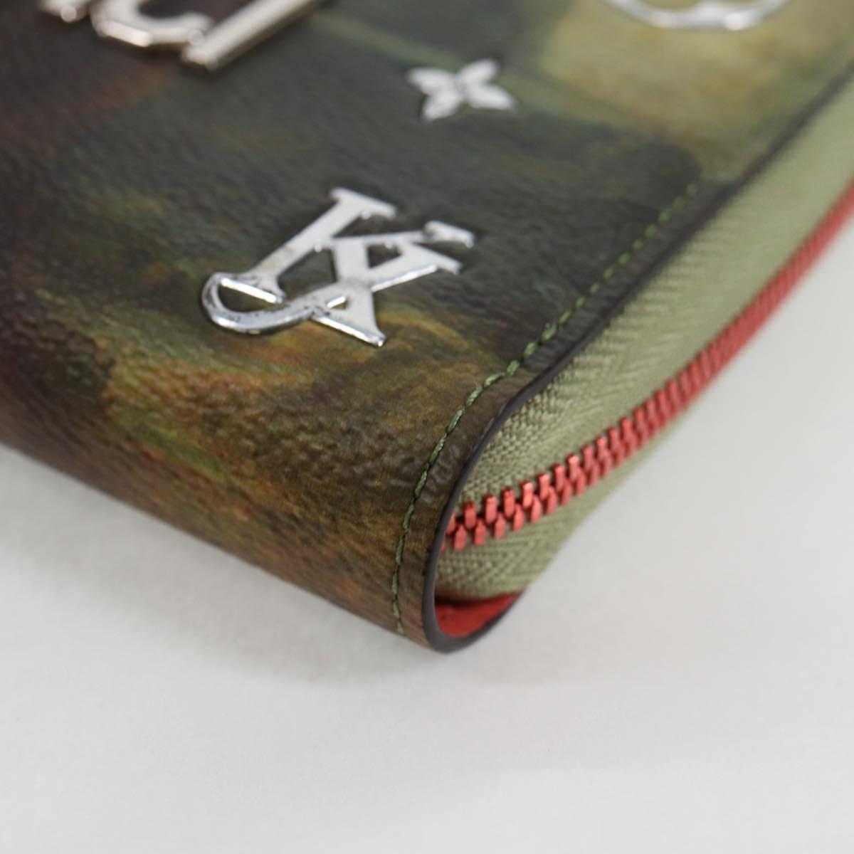 Louis Vuitton Portefeuille zippy, Green, Canvas, wallet