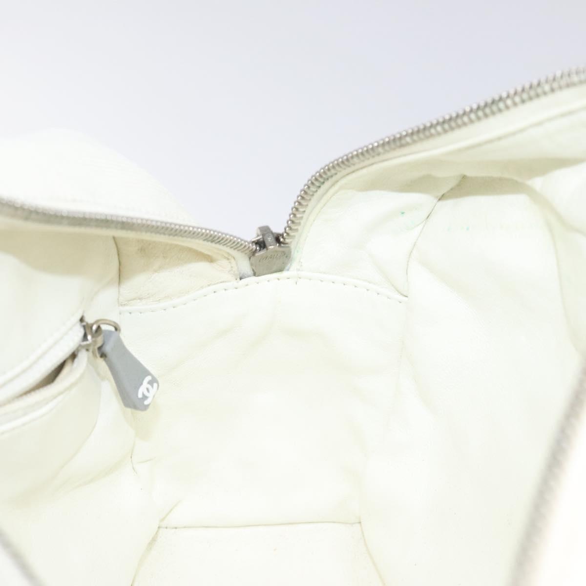 Chanel Chanel, White, Canvas, handbag