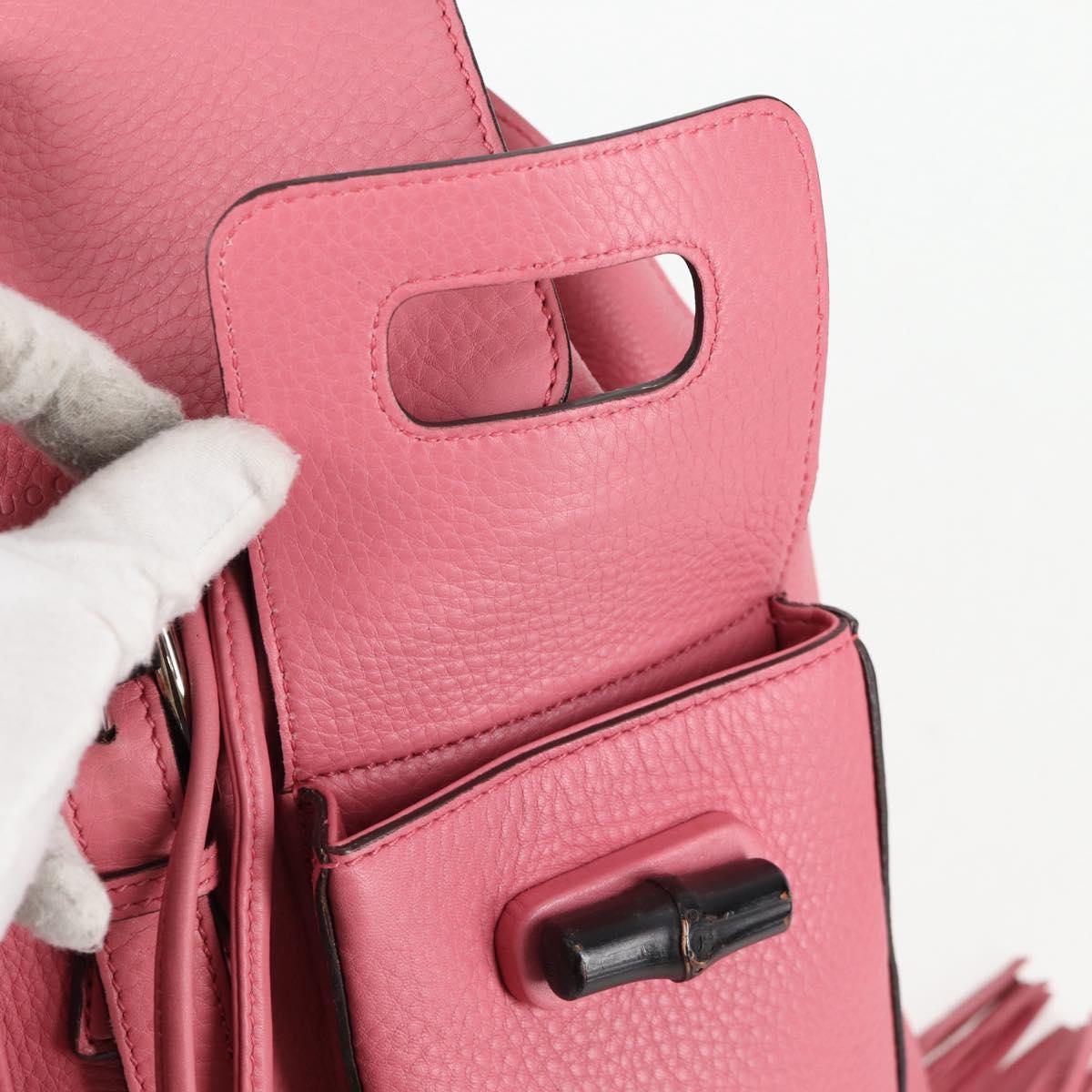 Gucci Bamboo, Pink, Leather, backpack