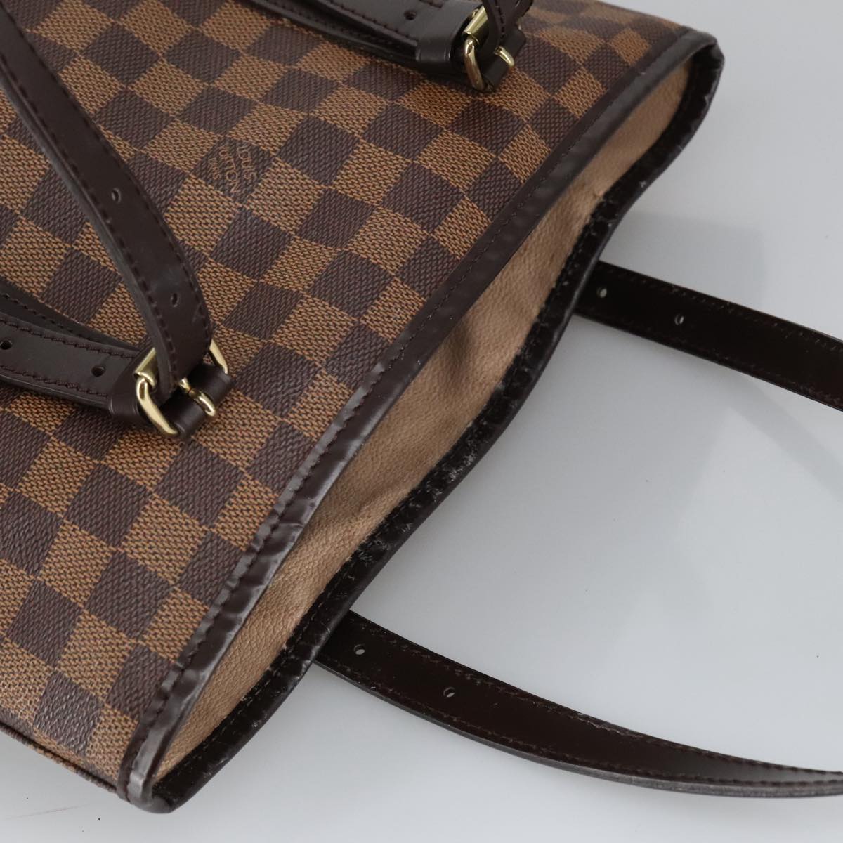 Louis Vuitton Bucket GM, Brown, Canvas, shoulder