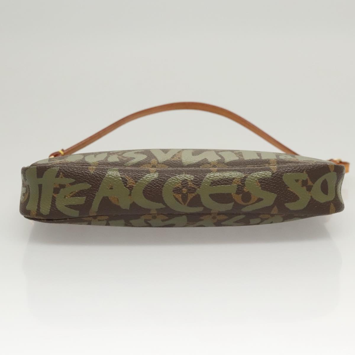 Louis Vuitton Pochette Accessoire, Khaki, Canvas, clutch