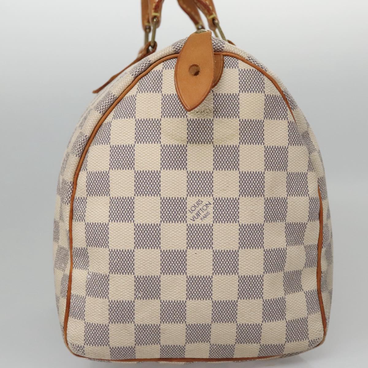 Louis Vuitton Speedy 30, White, Canvas, handbag