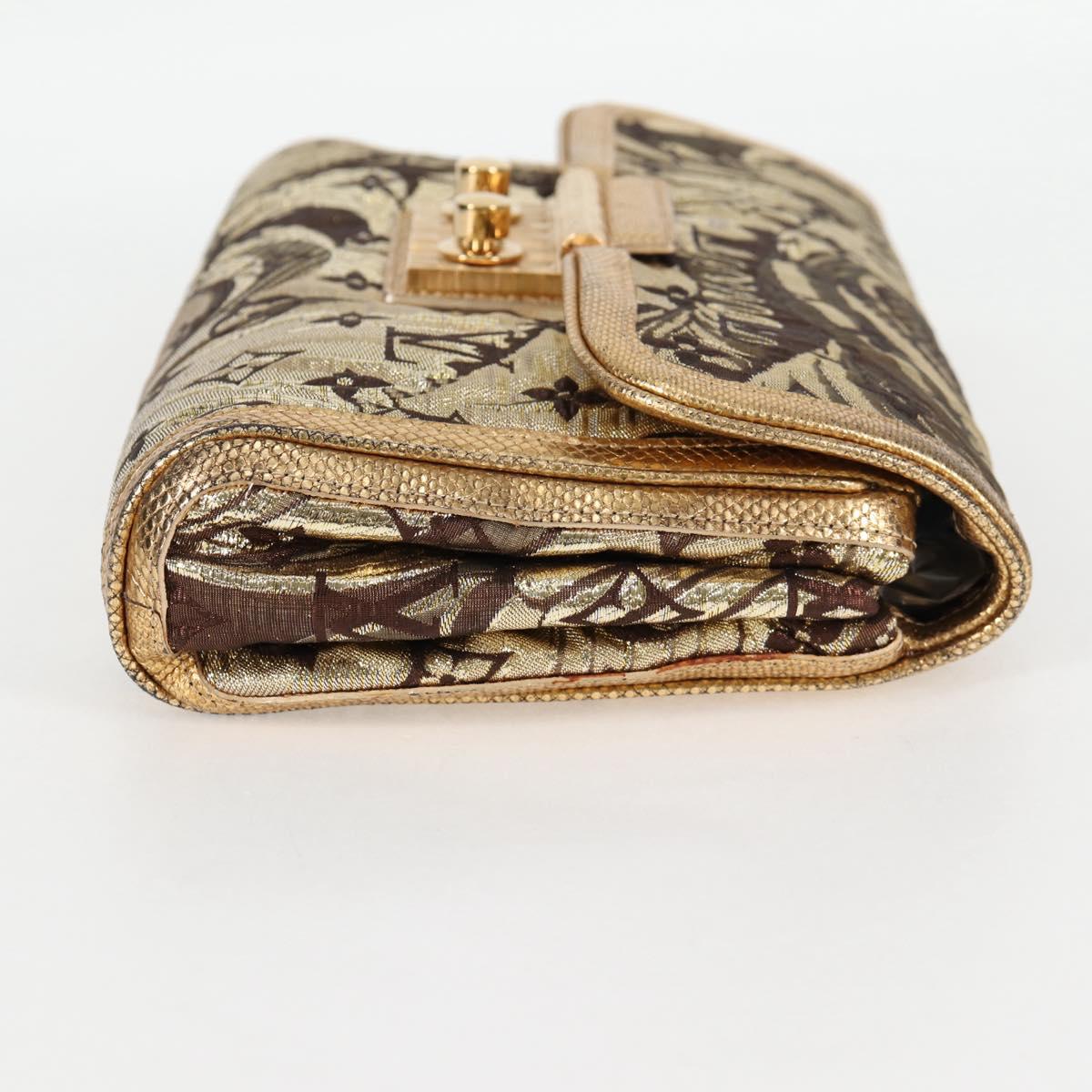 Louis Vuitton, Gold, Canvas, clutch