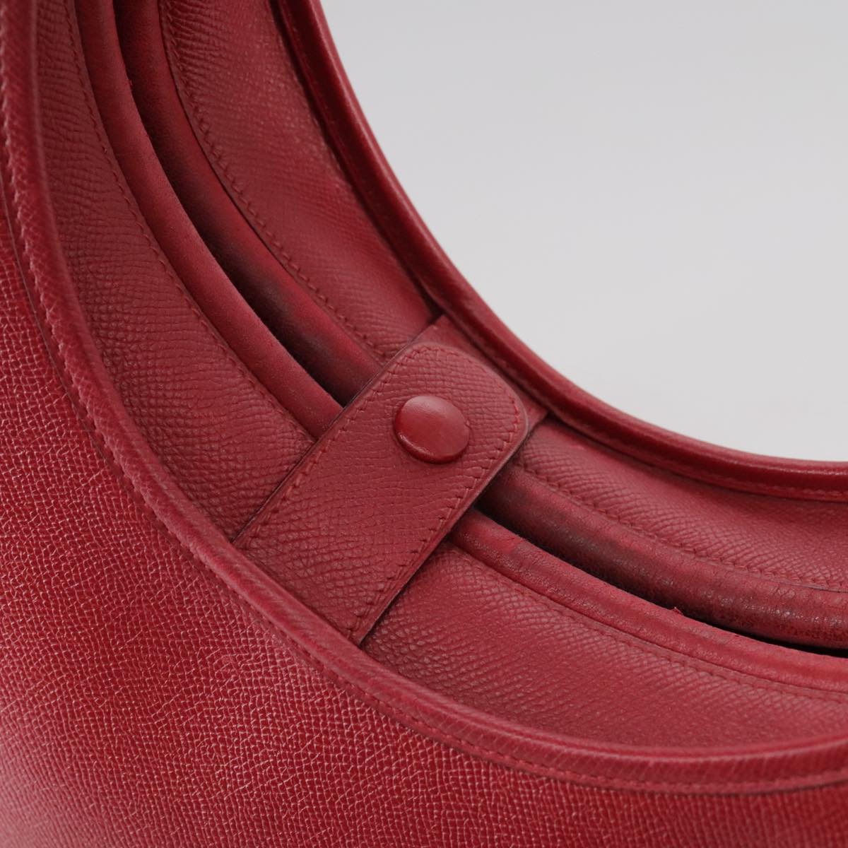 Hermès, Red, Leather, shoulder
