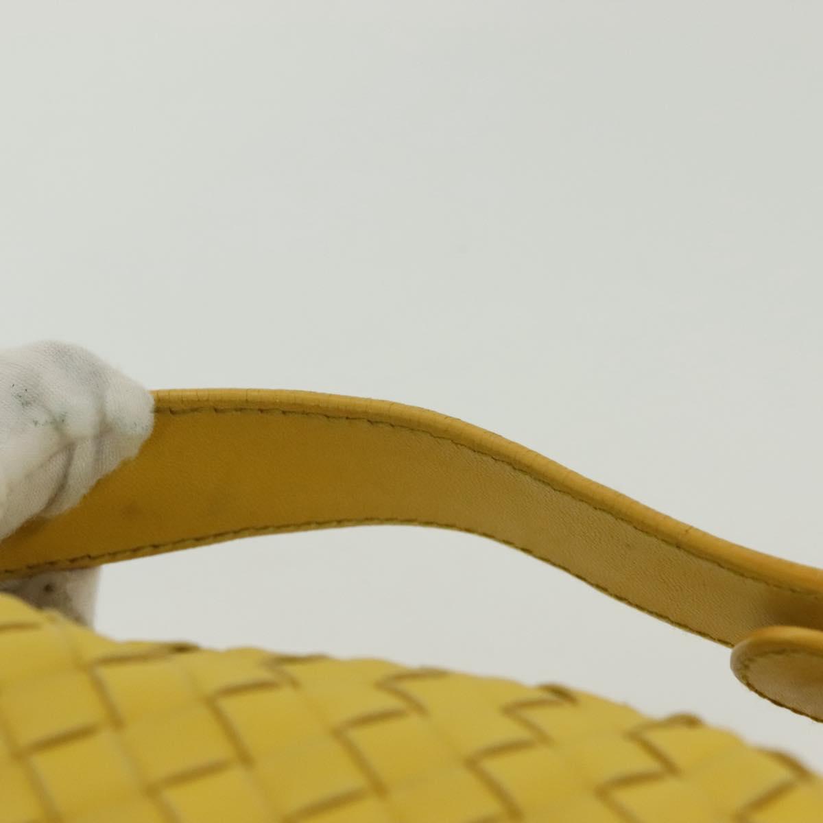 Bottega Veneta Intrecciato, Yellow, Leather, handbag