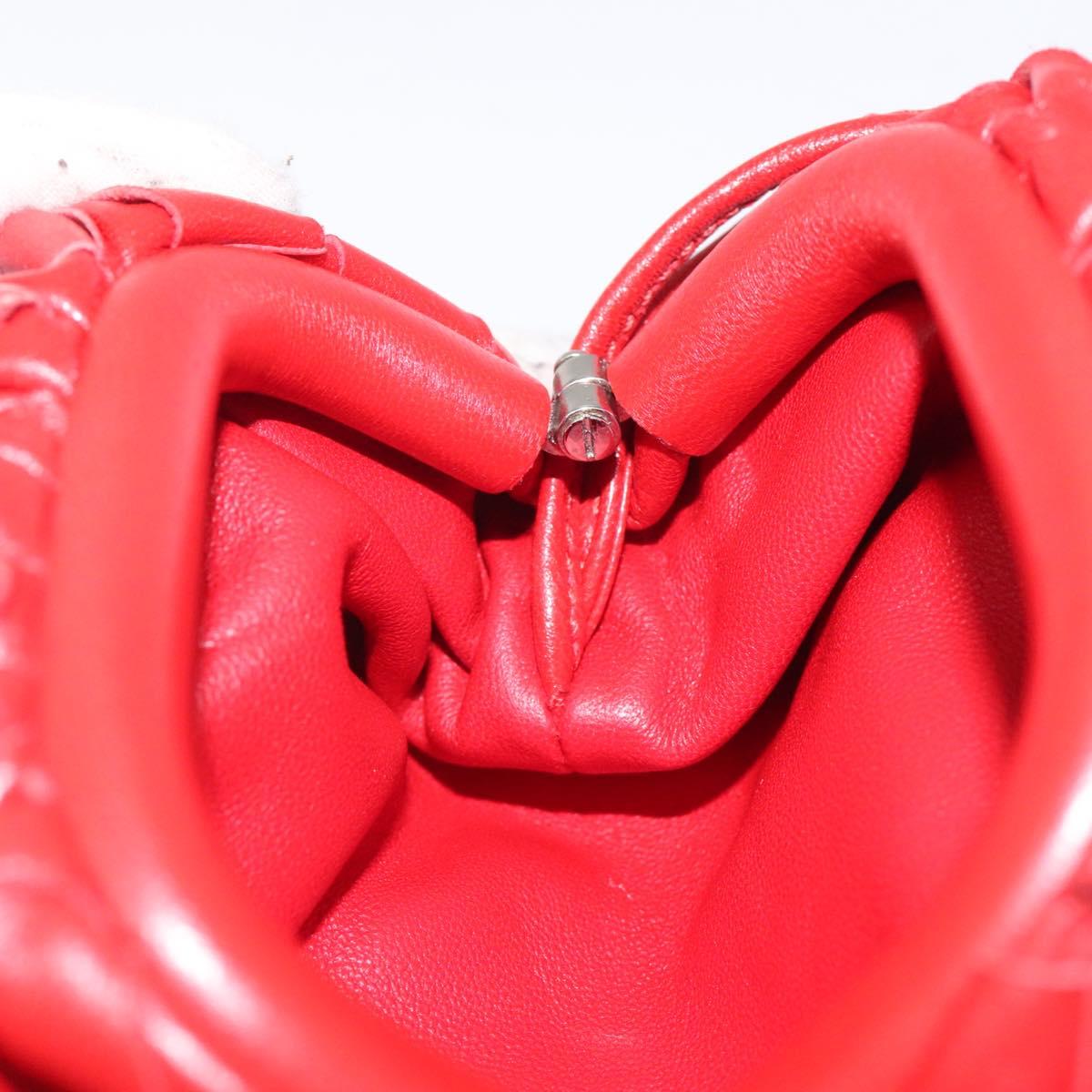 Bottega Veneta, Red, Leather, clutch