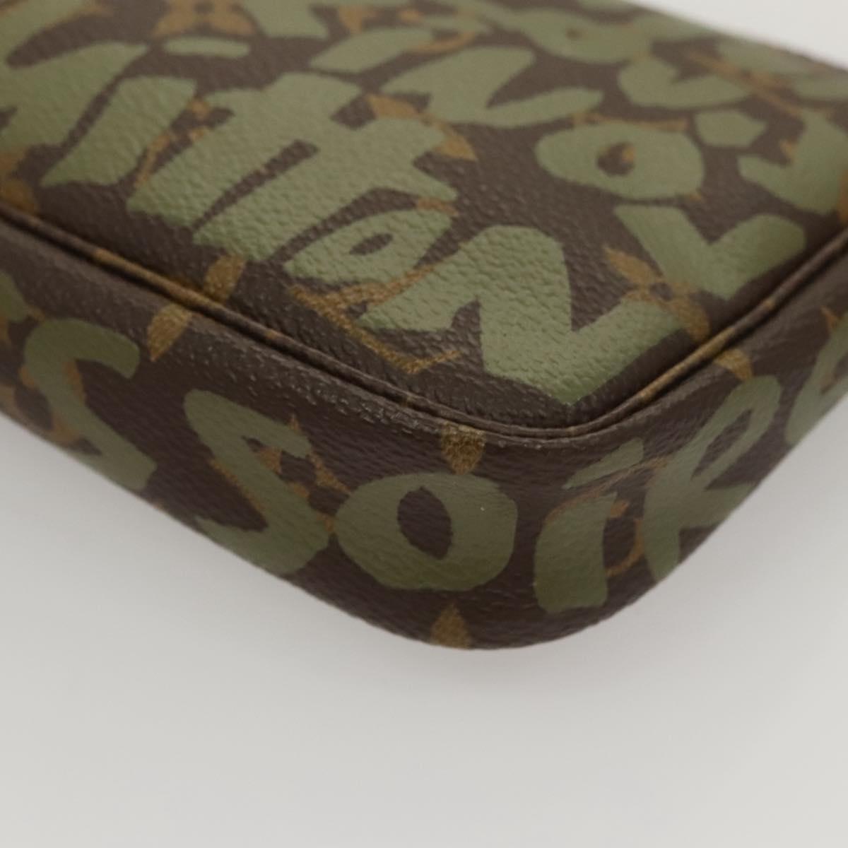 Louis Vuitton Pochette Accessoire, Khaki, Canvas, clutch