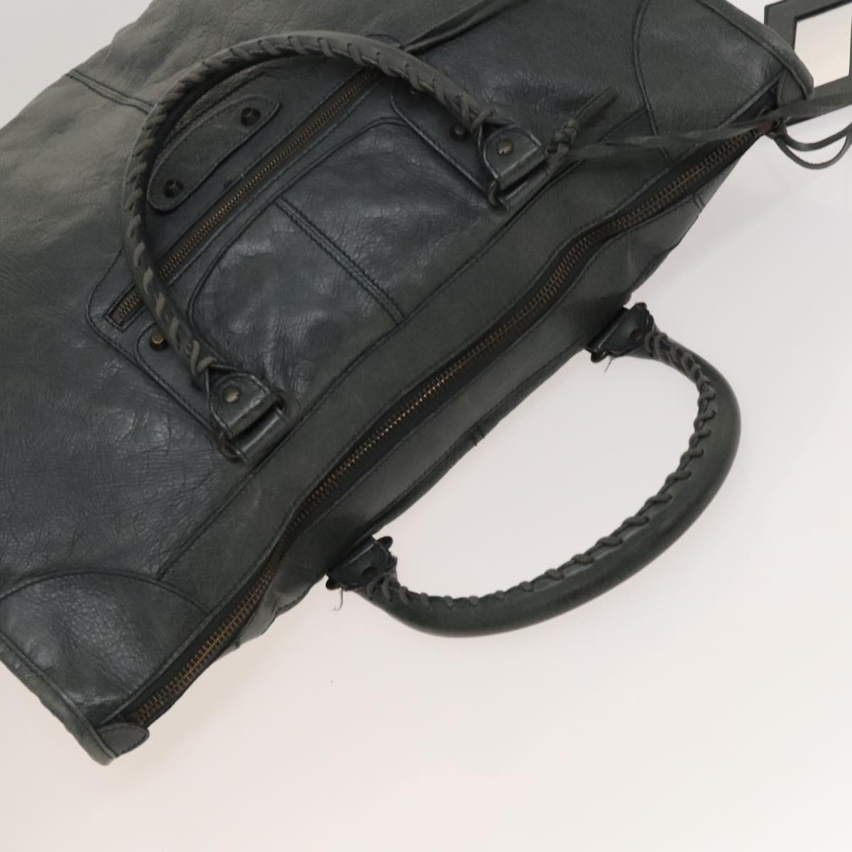 Balenciaga City, Grey, Leather, handbag