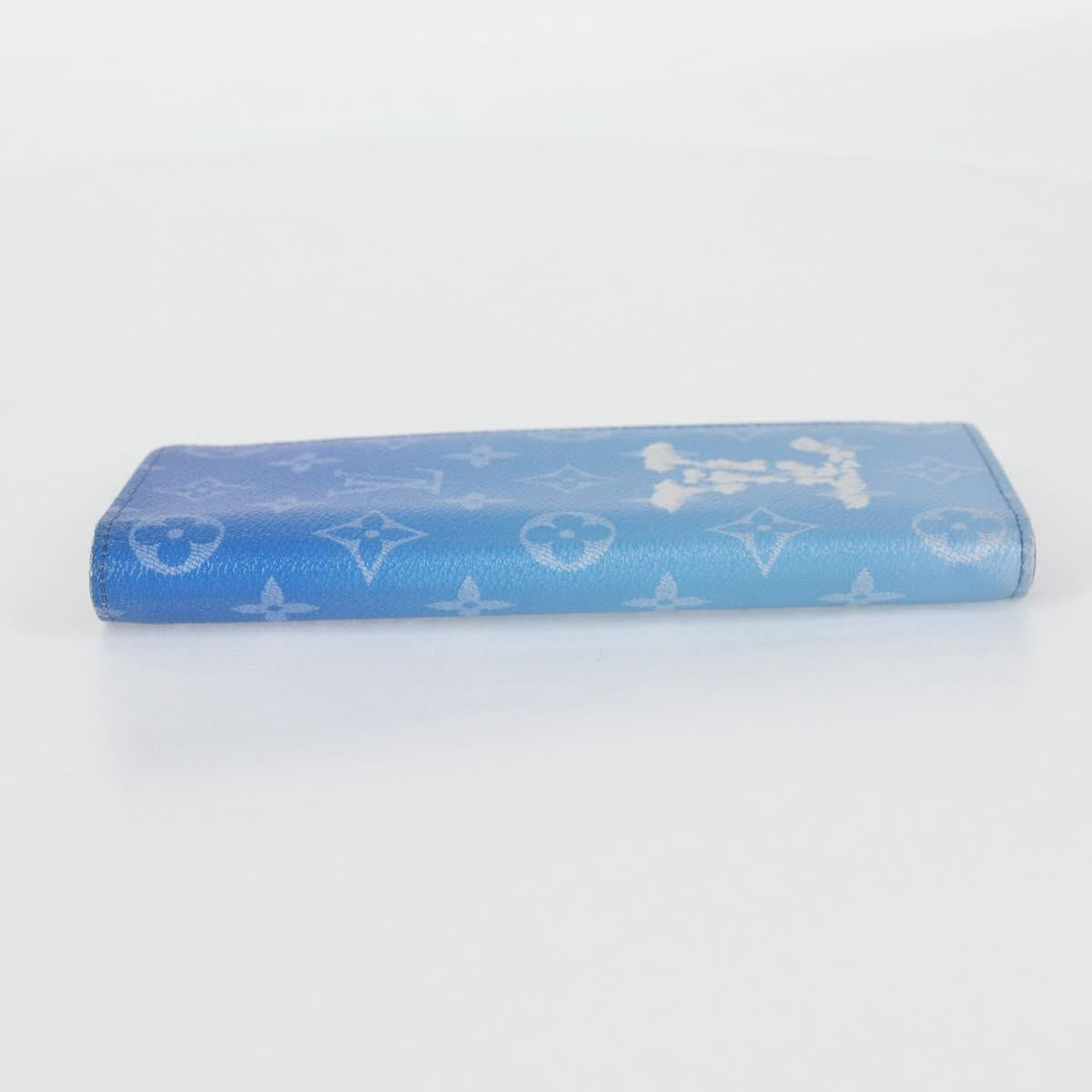 Louis Vuitton Brazza, Blue, Canvas, wallet