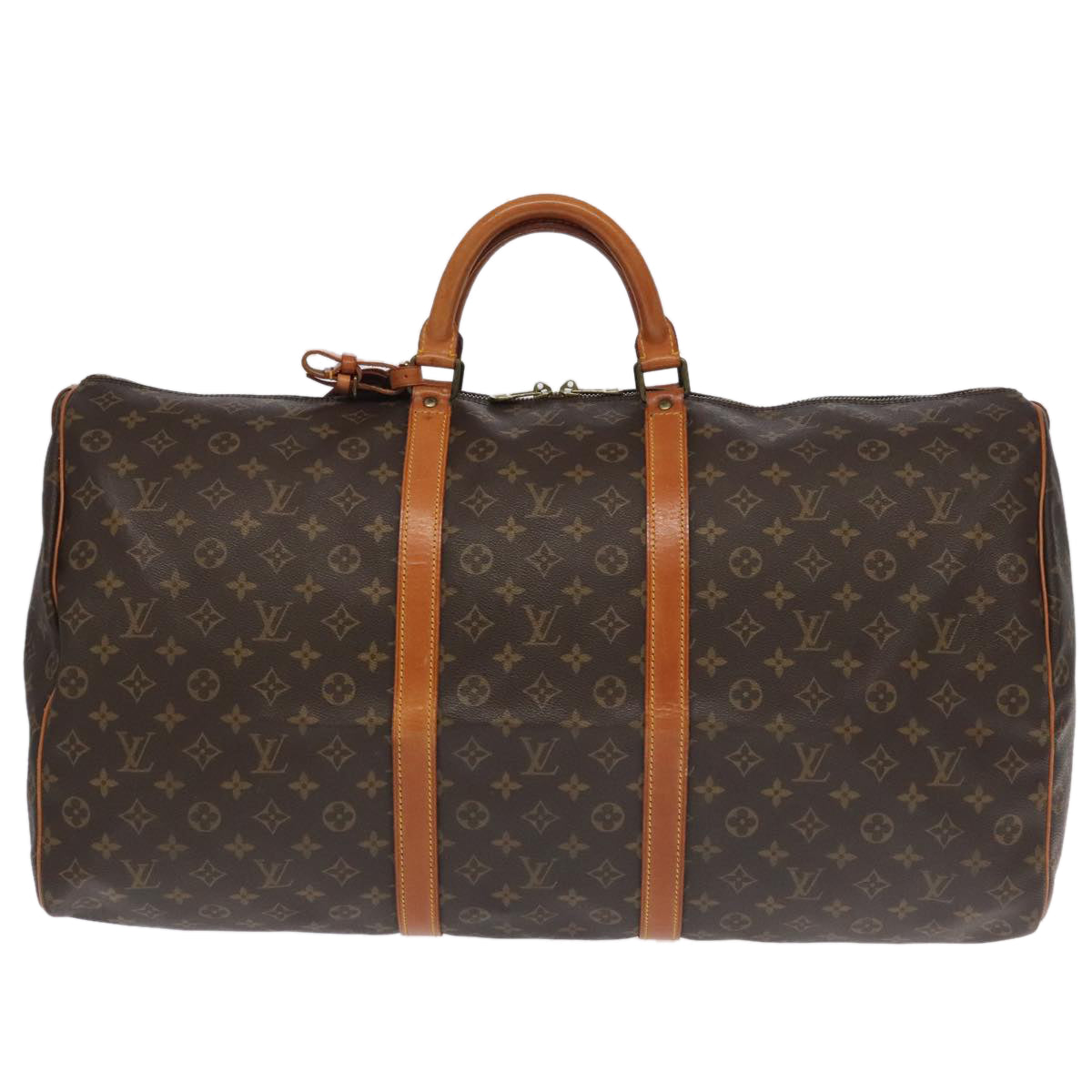 Louis Vuitton Keepall 60, Brown, Canvas, travel