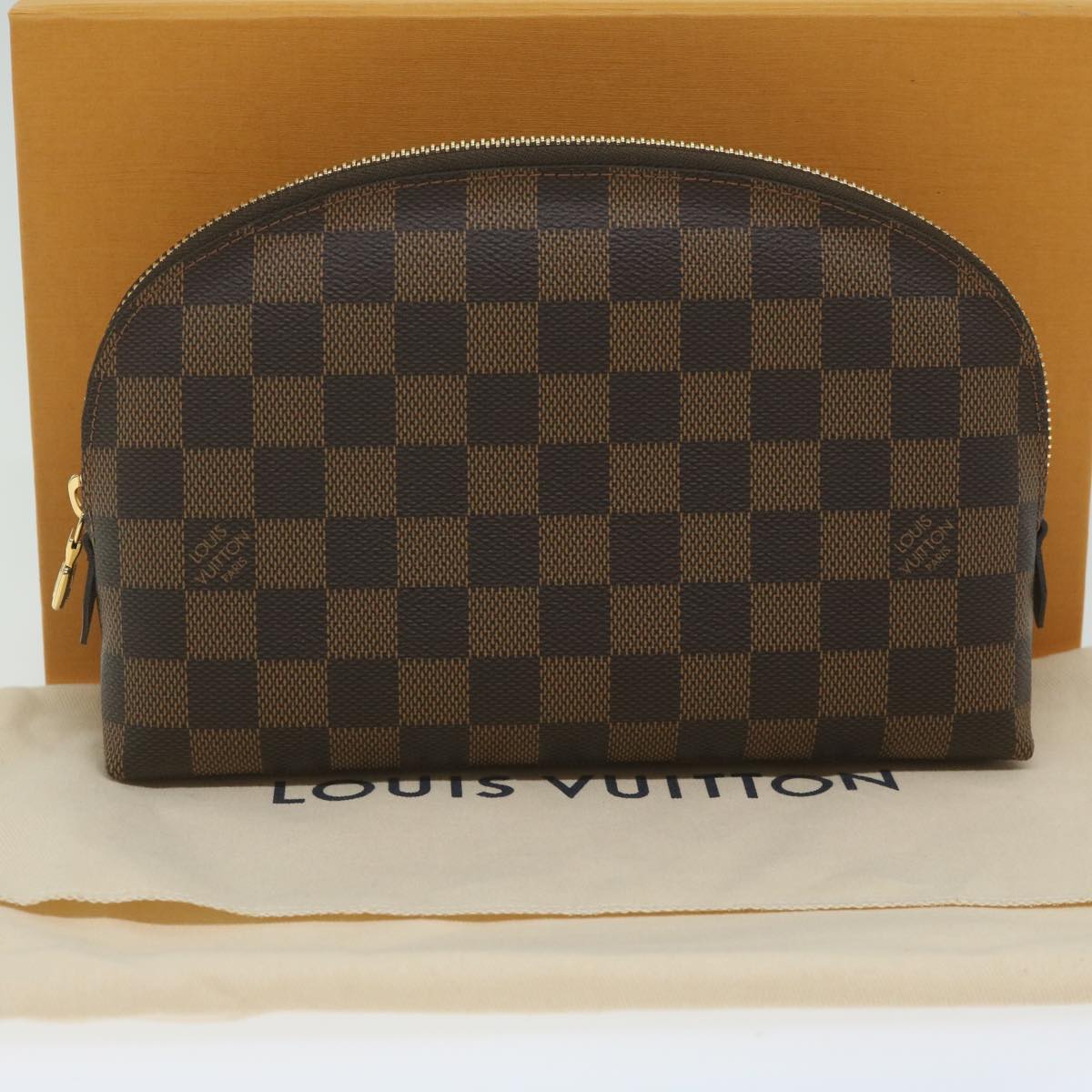 Louis Vuitton Cosmetic pouch, Brown, Canvas, clutch