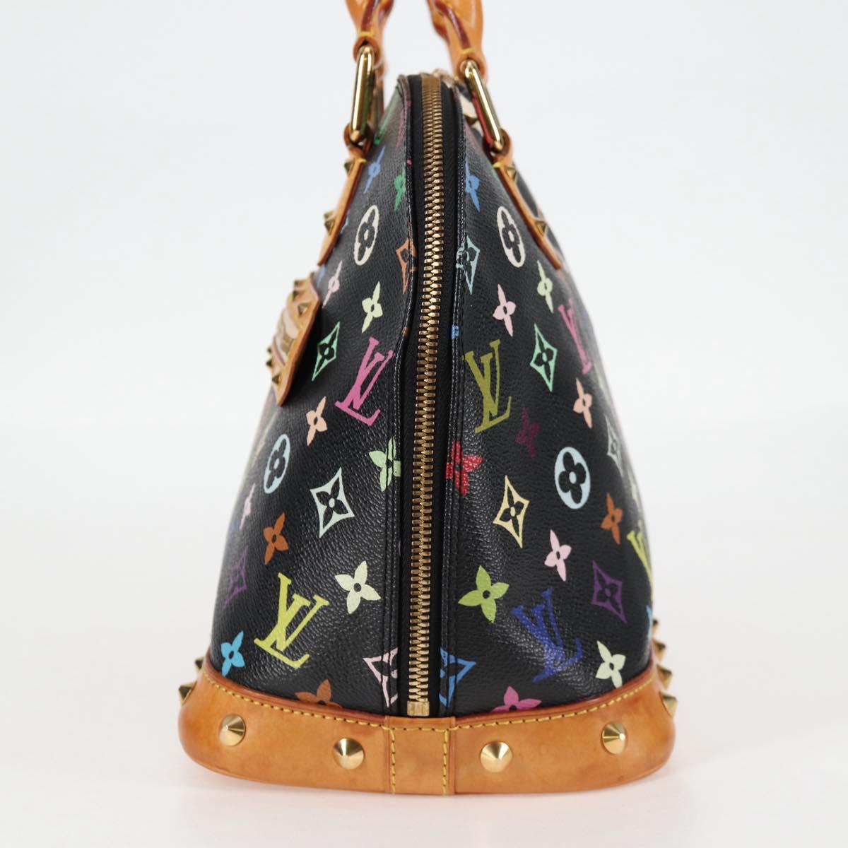 Louis Vuitton Alma, Black, Canvas, handbag