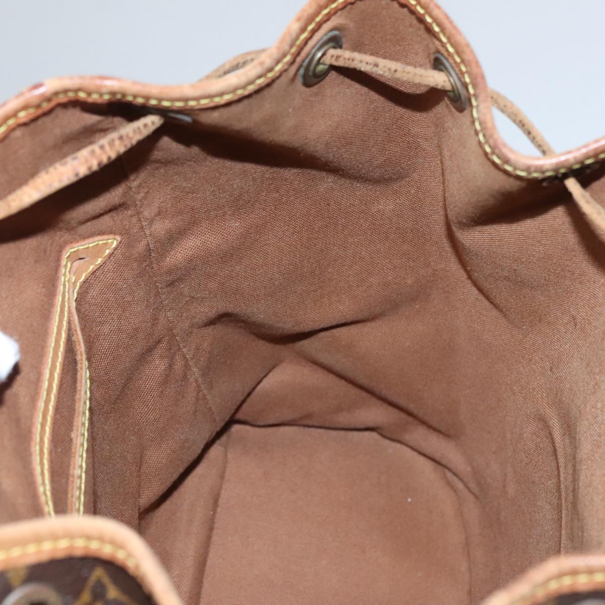 Louis Vuitton Montsouris MM, Brown, Canvas, backpack
