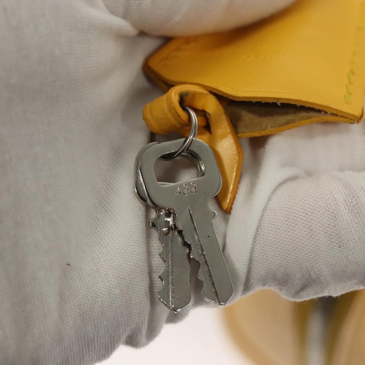 Louis Vuitton Alma, Yellow, Leather, handbag