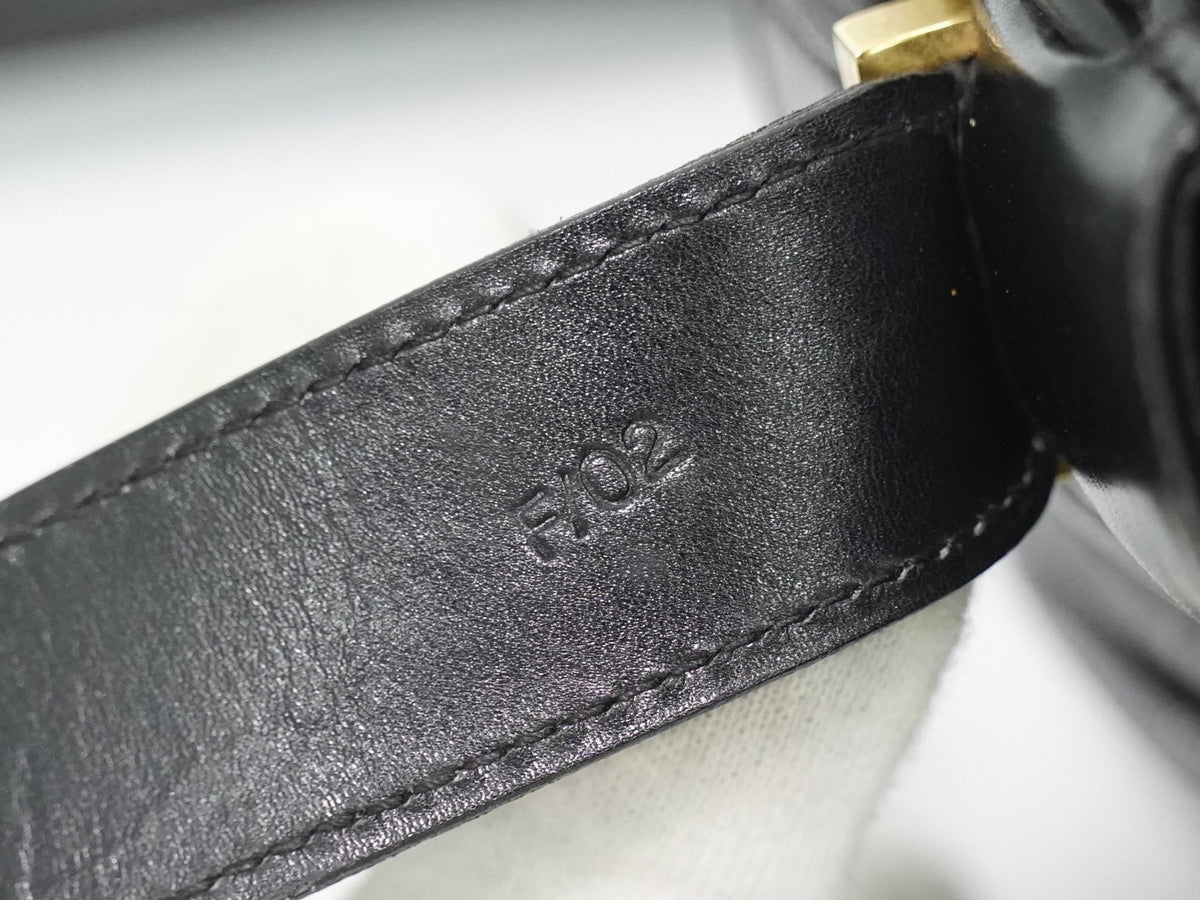 Celine Shoulder Leather, Black, Leather, Shoulder Bag